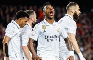 Vini Jr e Benzema dão show e Real Madrid goleia Barcelona na Copa do Rei