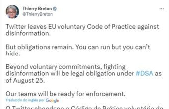 Twitter se retira do Código Europeu de boas práticas contra desinformação | Mundo