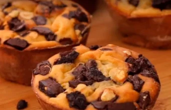 Muffin de Banana com Chocolate